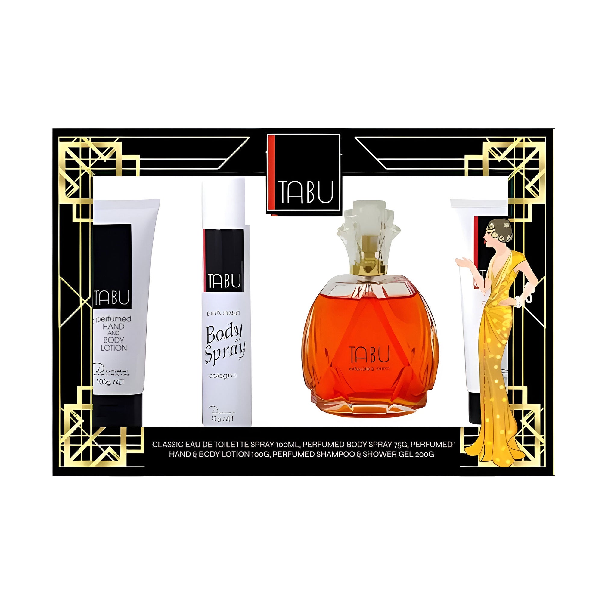 Tabu 100ml EDT 4 Piece Gift Set