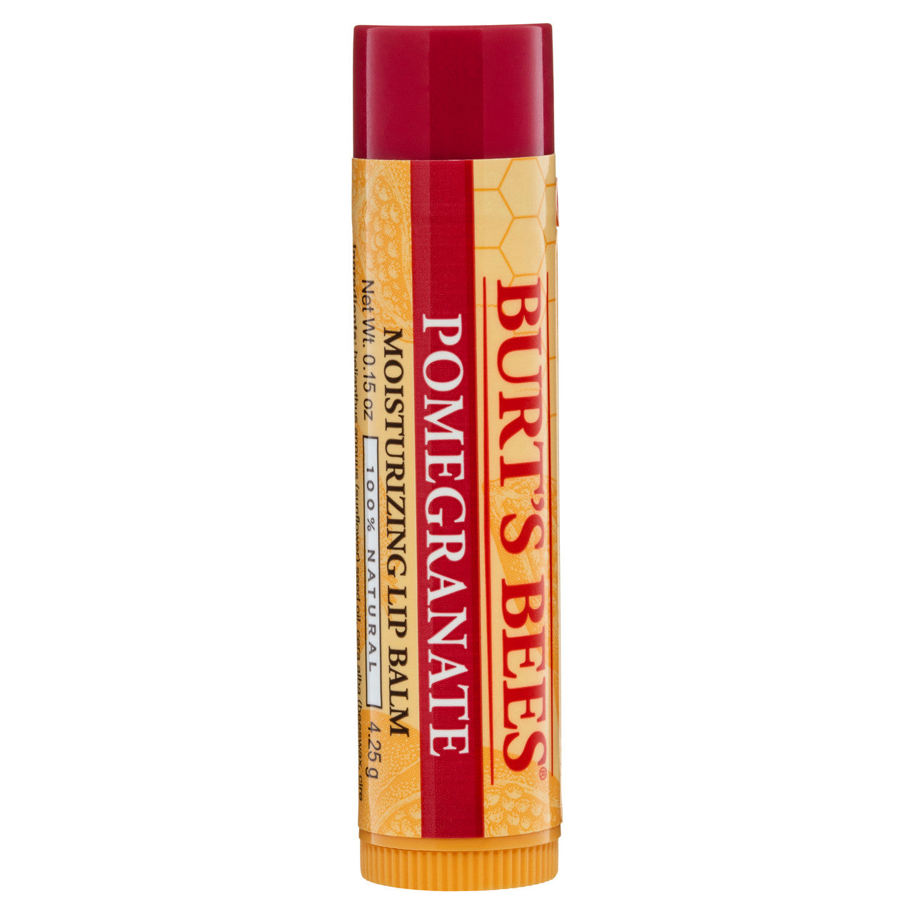 Burts Bees 100% Natural Pomegranate Lip Balm 4.25g
