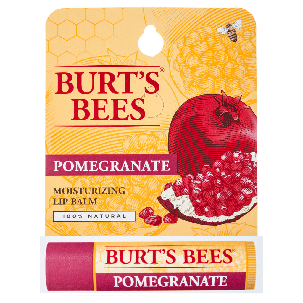 Burts Bees 100% Natural Pomegranate Lip Balm 4.25g
