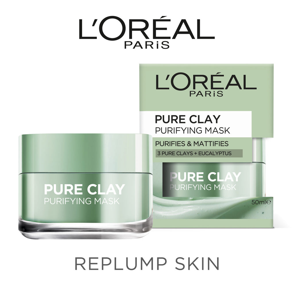 L'Oréal Paris Pure Clay Purifying Eucalyptus Mask, 50mL