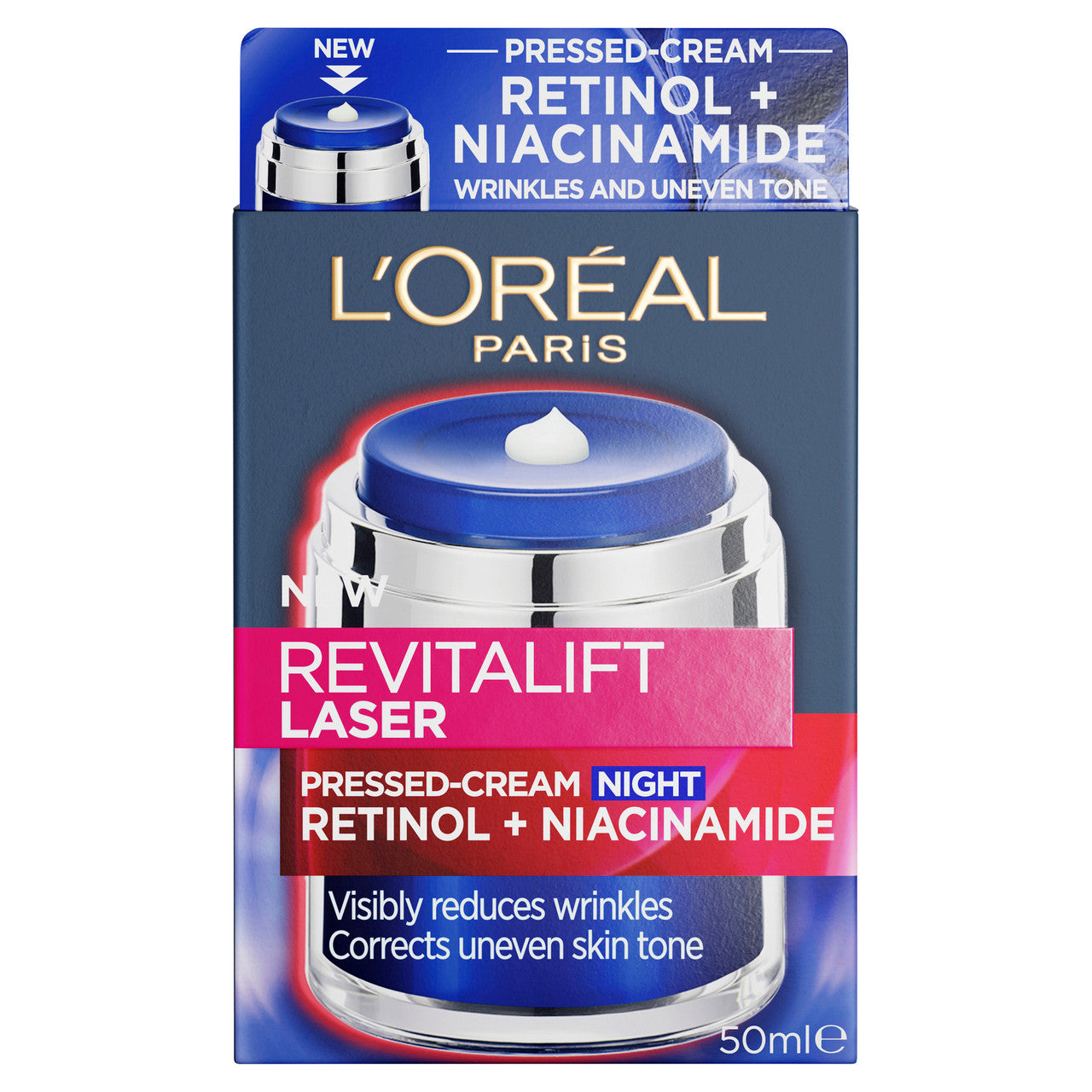 L'Oréal Paris Revitalift Laser Retinol + Niacinamide Pressed Night Cream 50ml
