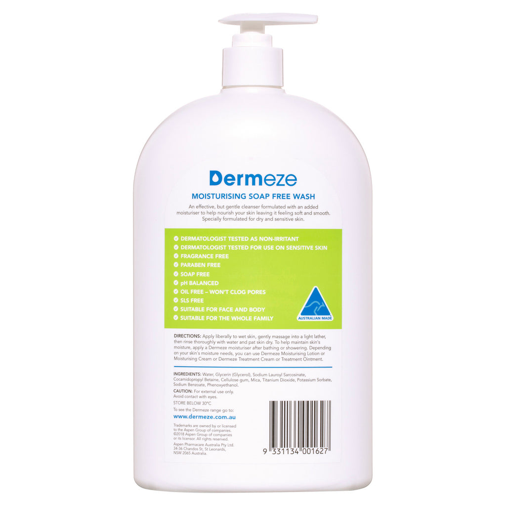 Dermeze Moisturising Soap Free Wash 1L