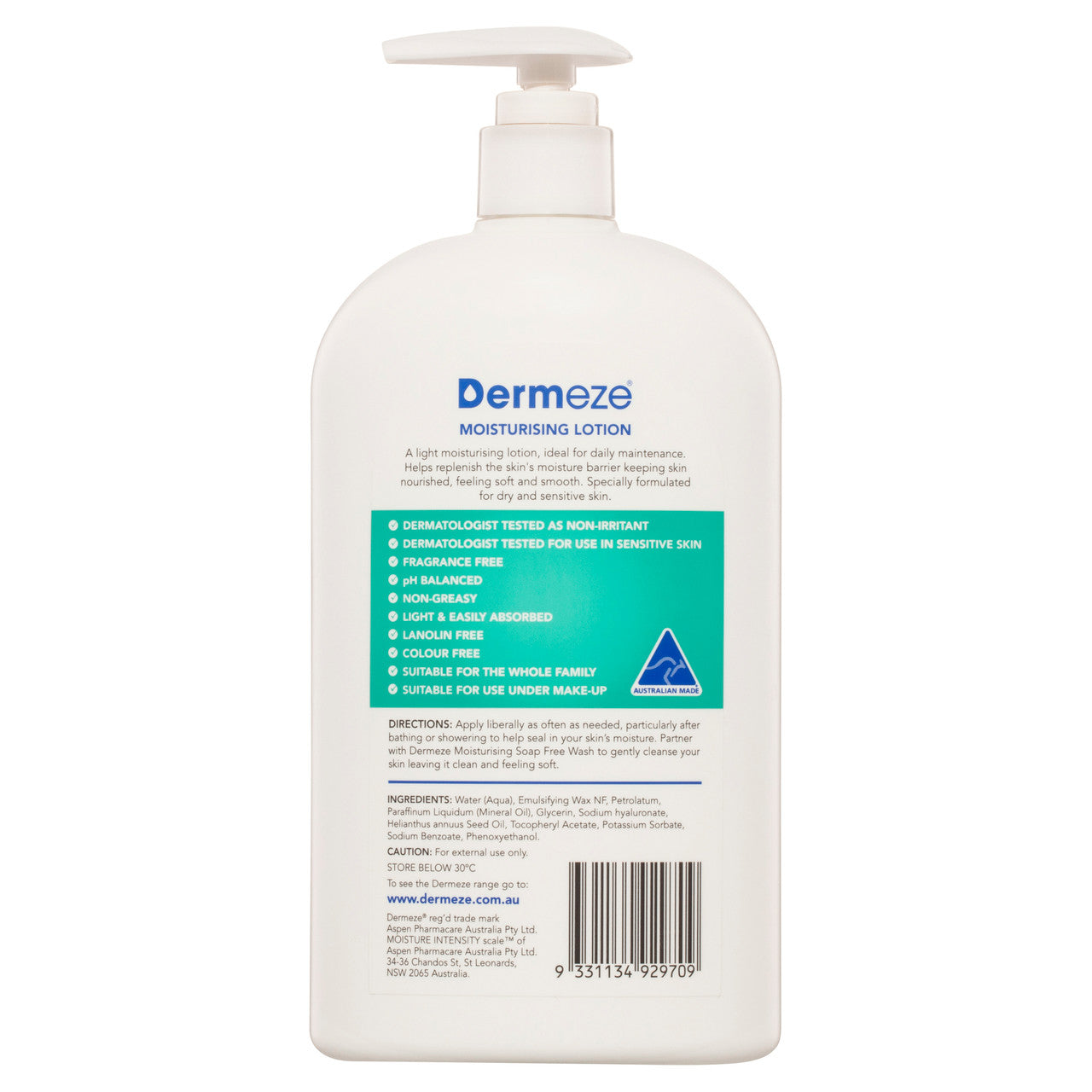Dermeze Moisturising Lotion 500mL