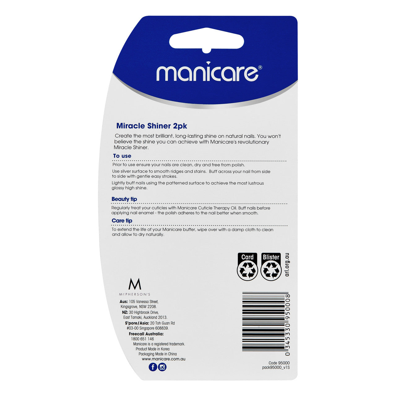 Manicare Miracle Shiner 2 Pack