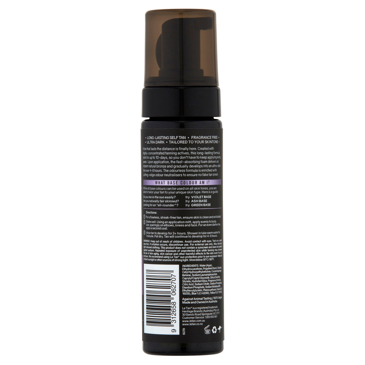 Le Tan Gold STAY Tanning Foam - Violet Base