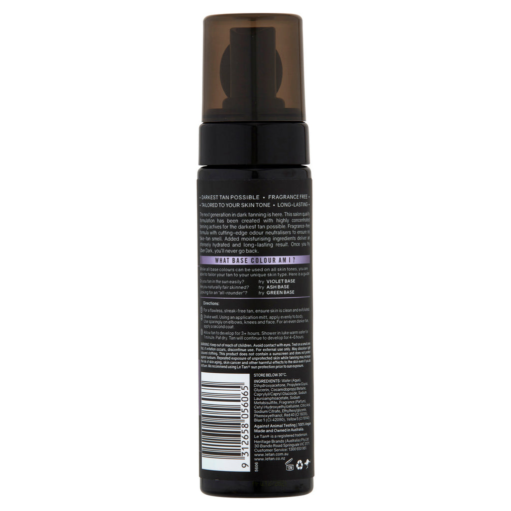 Le Tan Gold DARK Tanning Foam - Violet Base