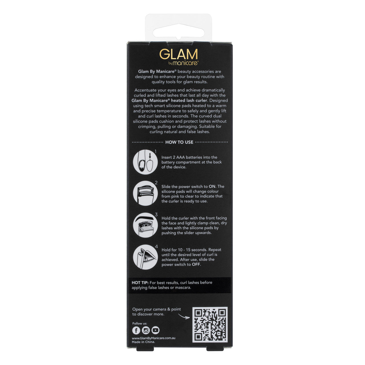 Glam by Manicare® Heated Lash Curler