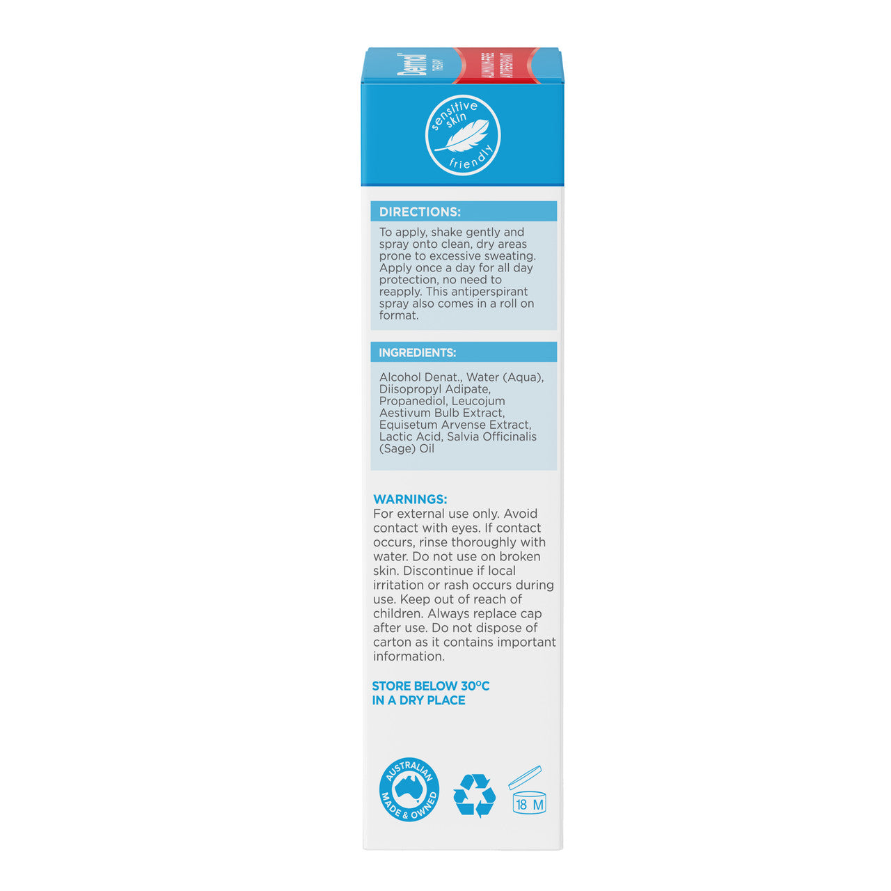 Dermal Therapy Sweat Control Spray