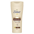 Dove Summer Glow Gradual Self Tanner Body Lotion sun-kissed skin from first use Medium to Dark 24-hour nourishment for moisturising skin care 250 mL