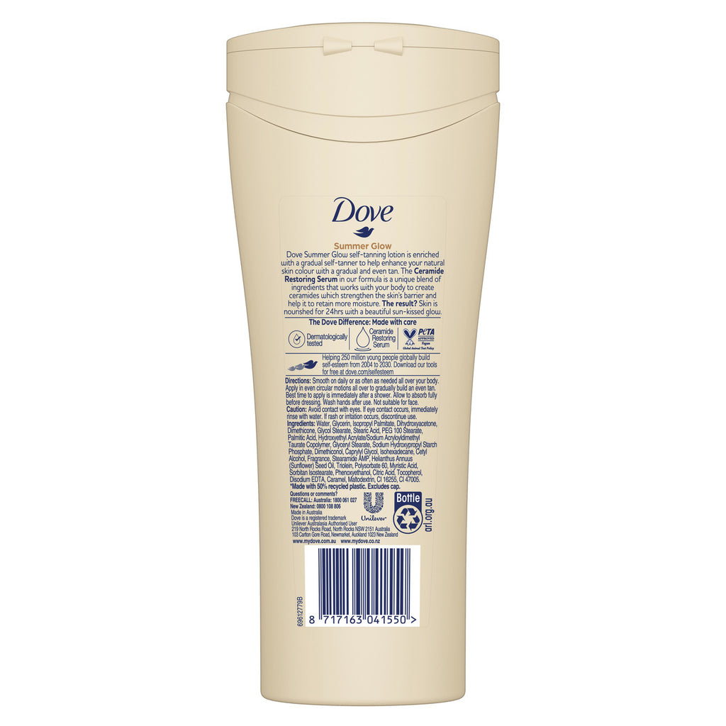 Dove Summer Glow Gradual Tan Body Lotion Fair To Medium  250ml