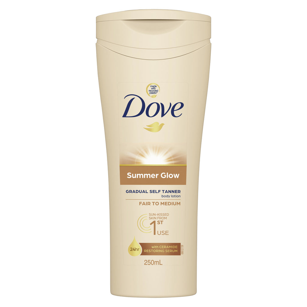 Dove Summer Glow Gradual Tan Body Lotion Fair To Medium  250ml