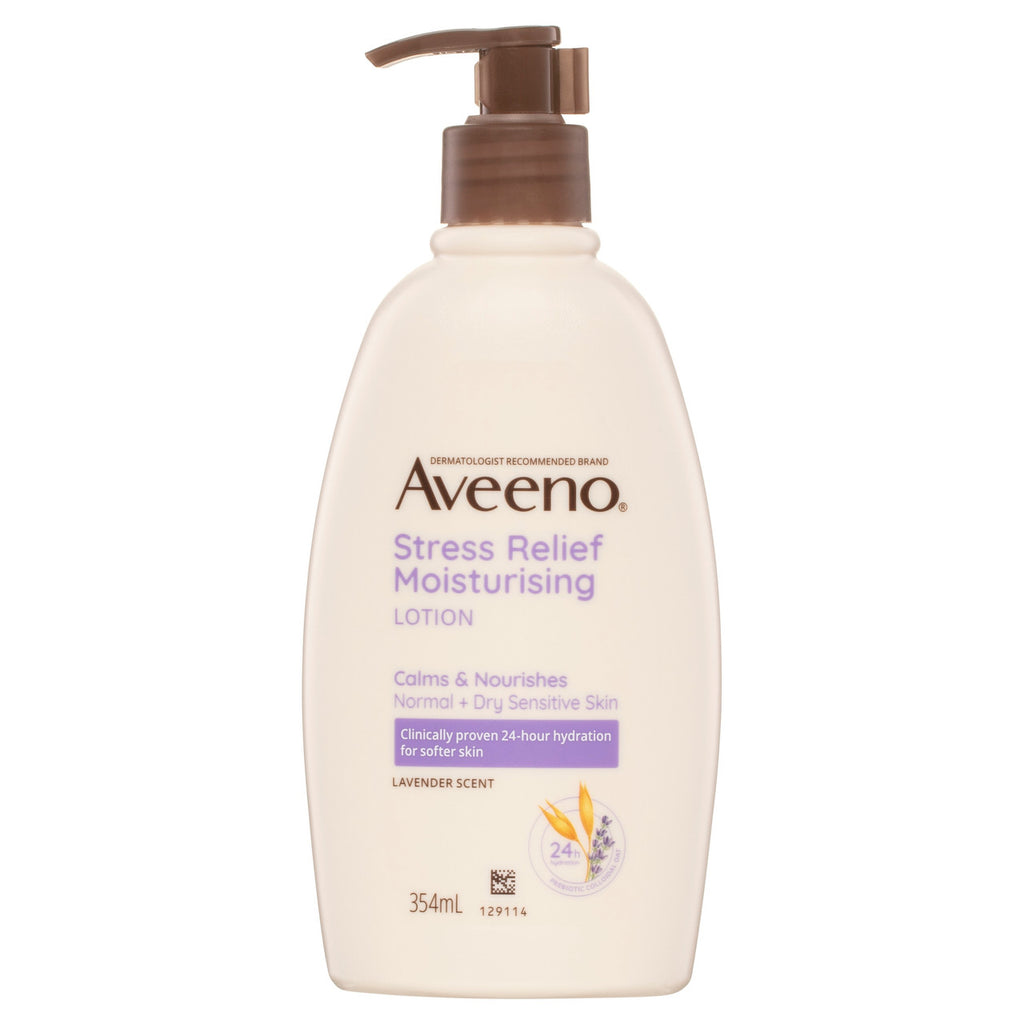 Aveeno Stress Relief Lavender Scented Moisturising Body Lotion 354mL