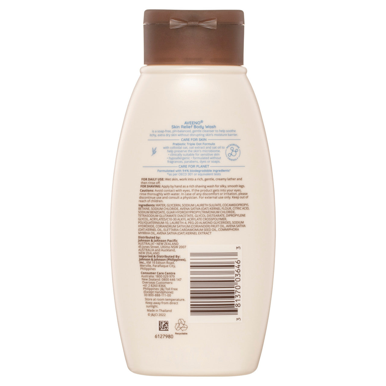 Aveeno Skin Relief Fragrance Free Body Wash 354mL