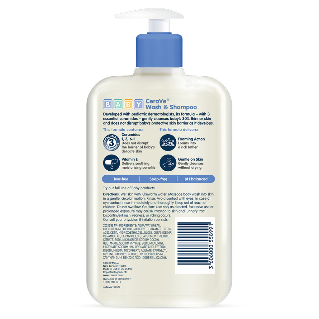 CERAVE BABY WASH SHAMPOO 473ML