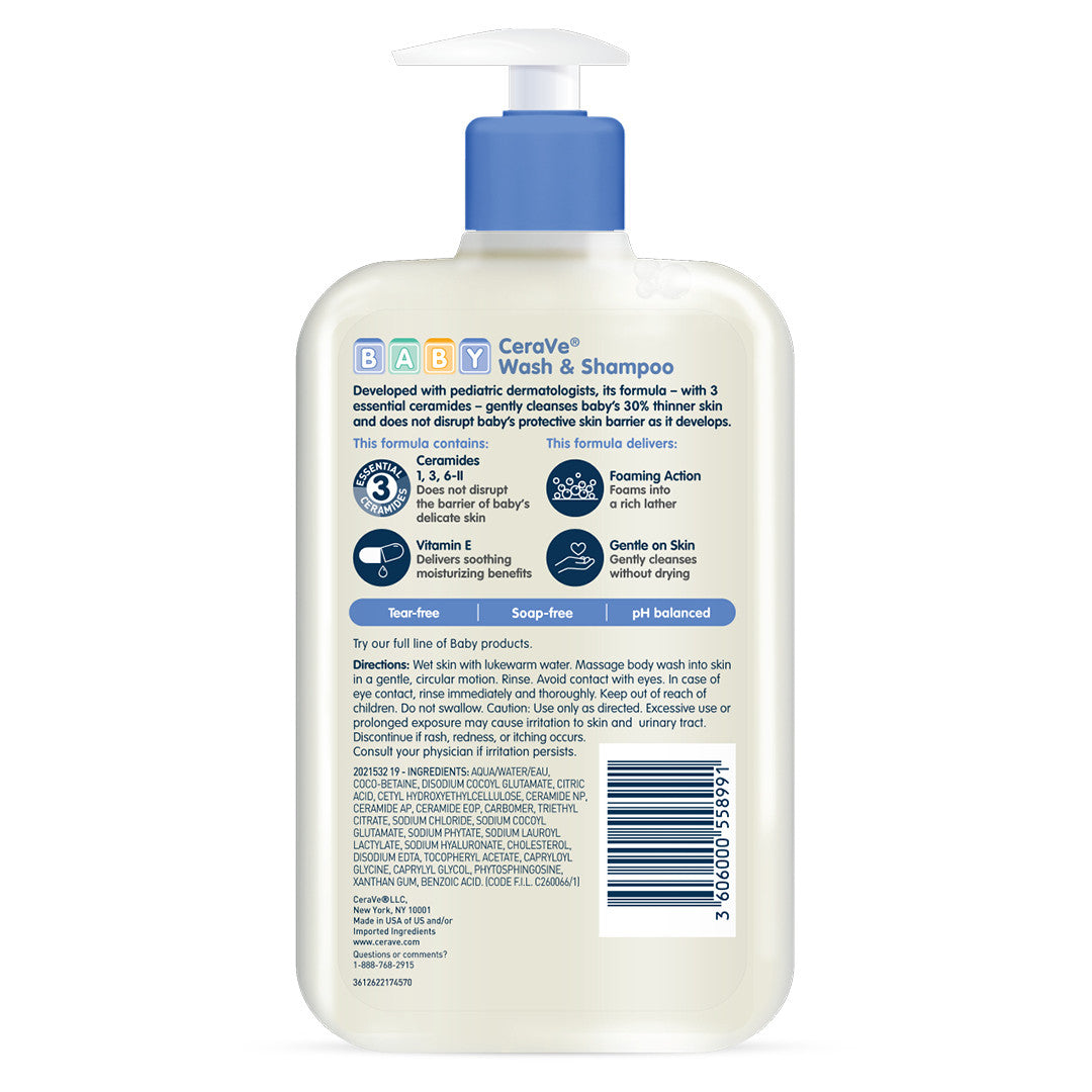 CERAVE BABY WASH SHAMPOO 473ML