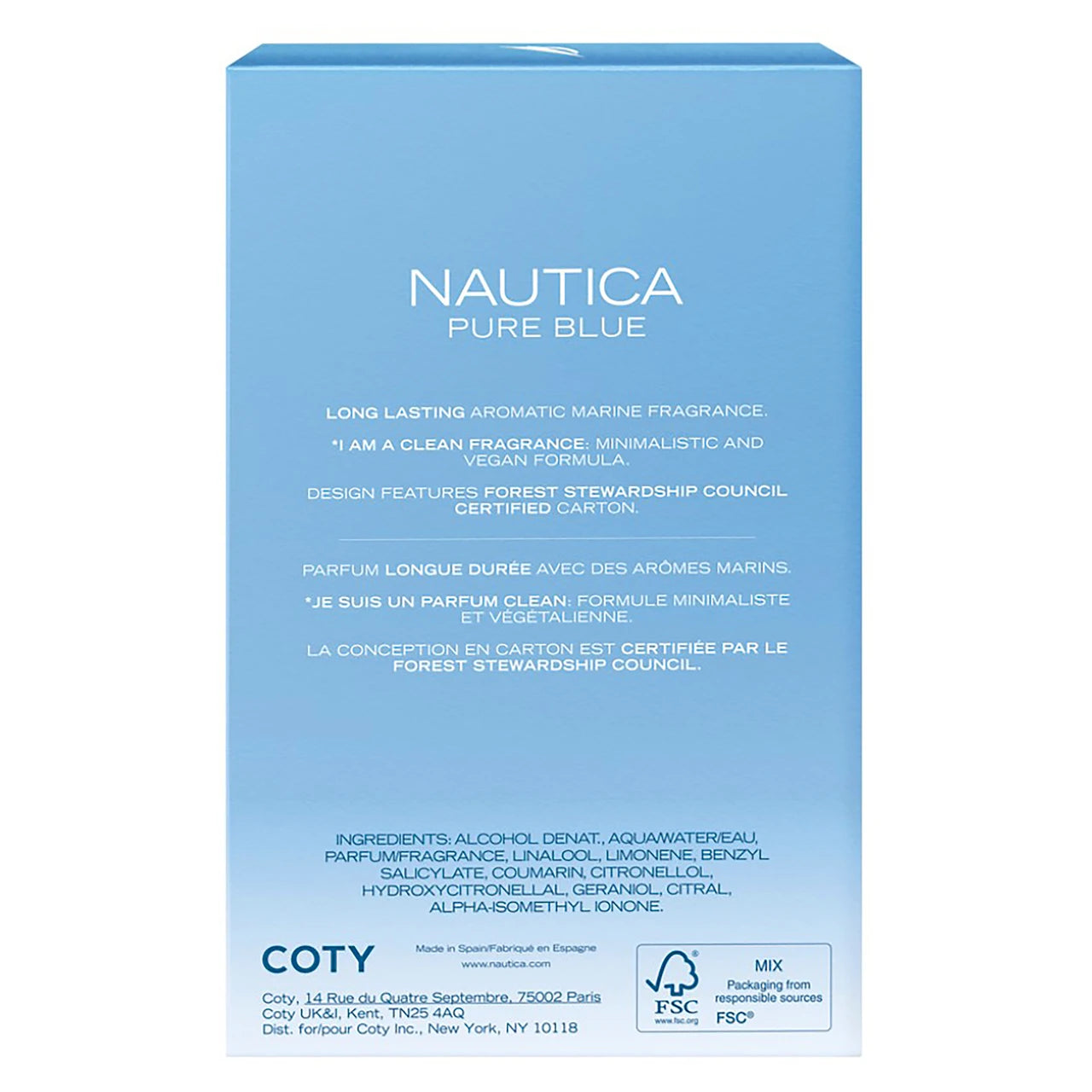 Nautica Pure Blue 100ml EDT By Nautica (Men's)