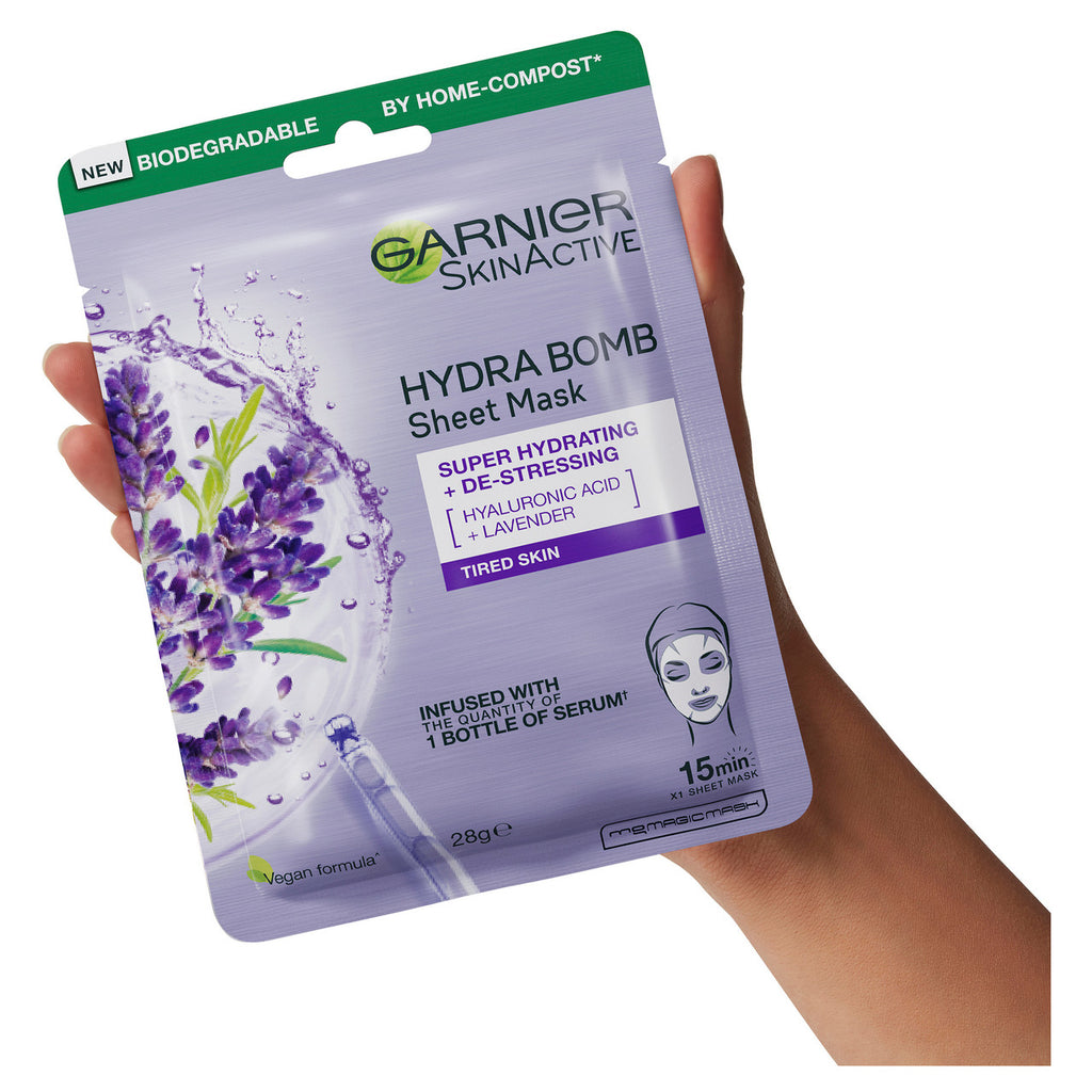 Garnier Hydra Bomb Hyaluronic Acid + Lavender Sheet Mask 28g
