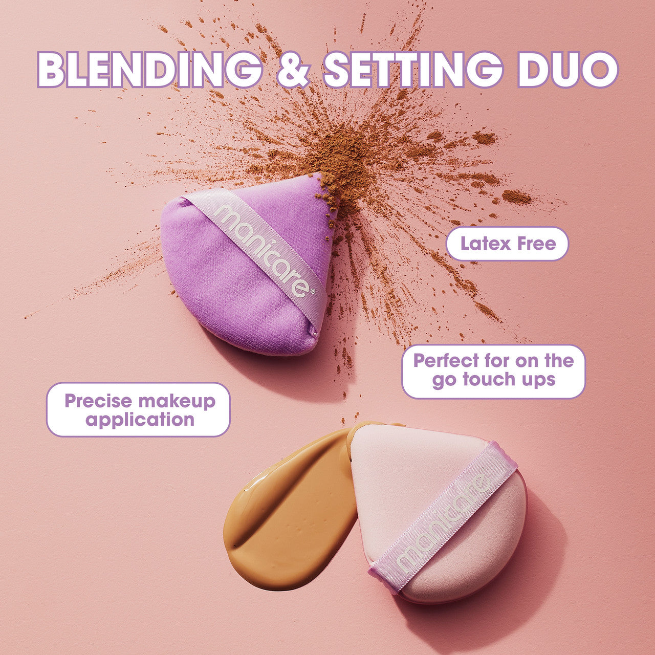 Manicare Wet & Dry Beauty Puffs 2pk