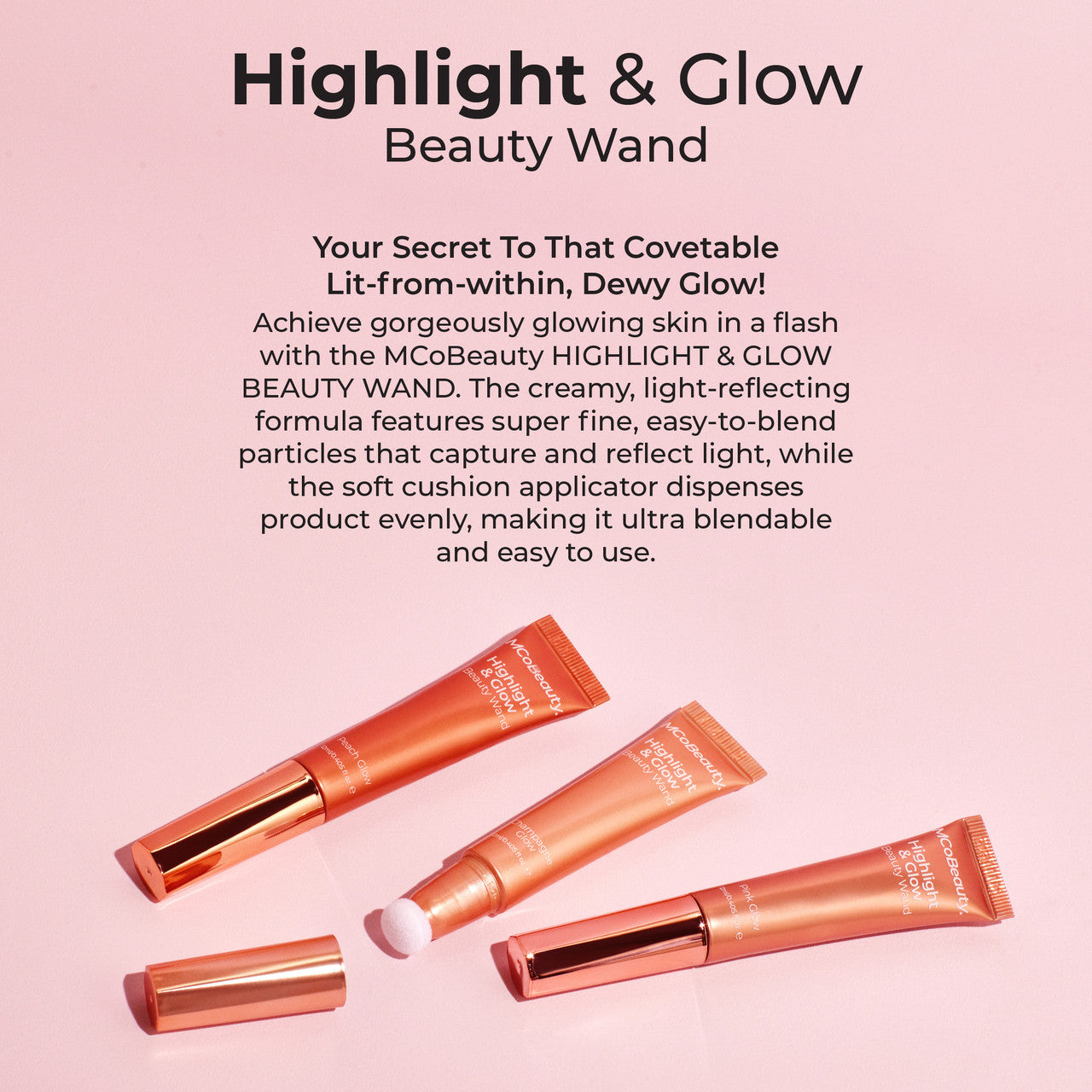 Highlight & Glow Beauty Wand Peach Glow