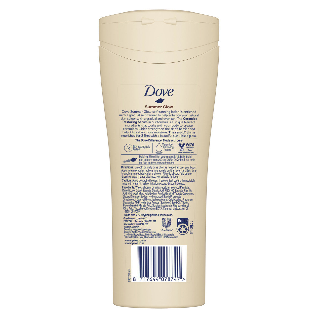 Dove Summer Glow Gradual Tan Body Lotion Medium To Dark  400ml