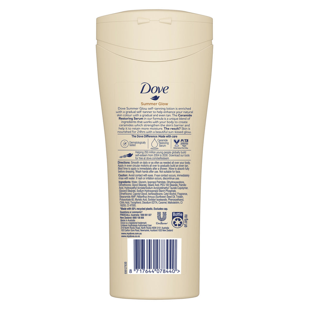 Dove Summer Glow Gradual Tan  Body Lotion Fair To Medium 400ml