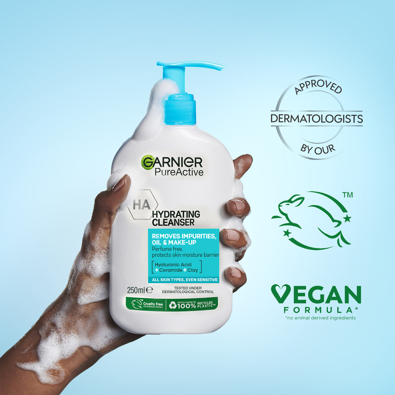 Garnier Pure Active Hydrating Hyaluronic Acid Deep Cleanser 250ml