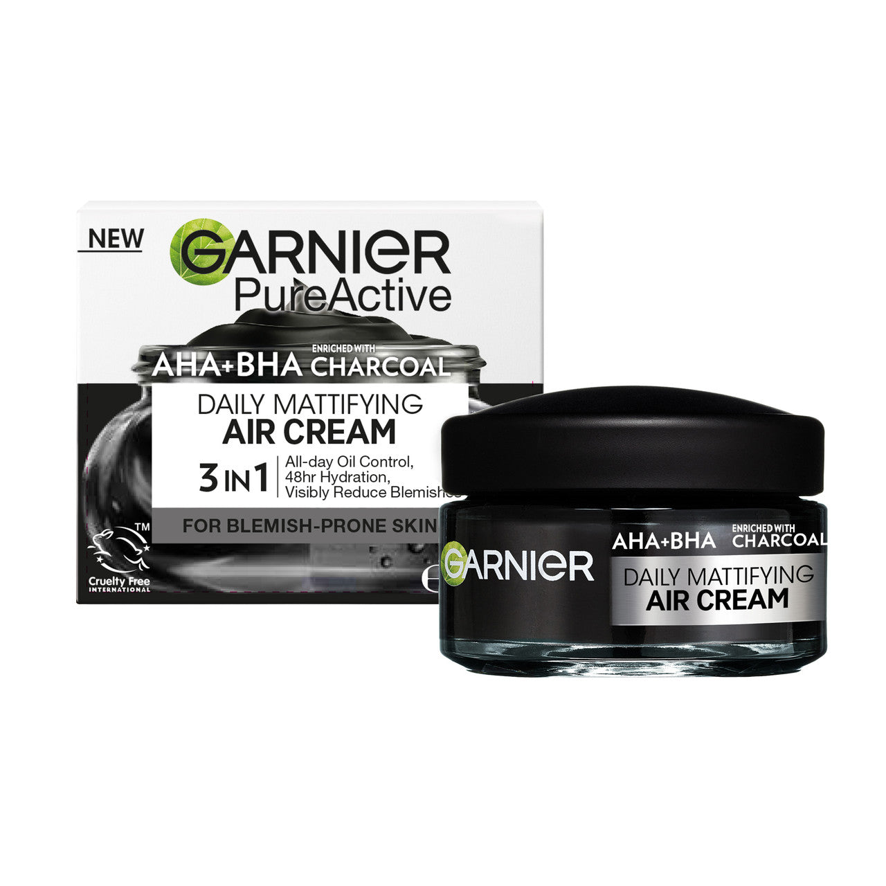 Garnier Pure Active AHA + Salicylic Acid Daily Mattifying Air Cream Moisturiser 50ml
