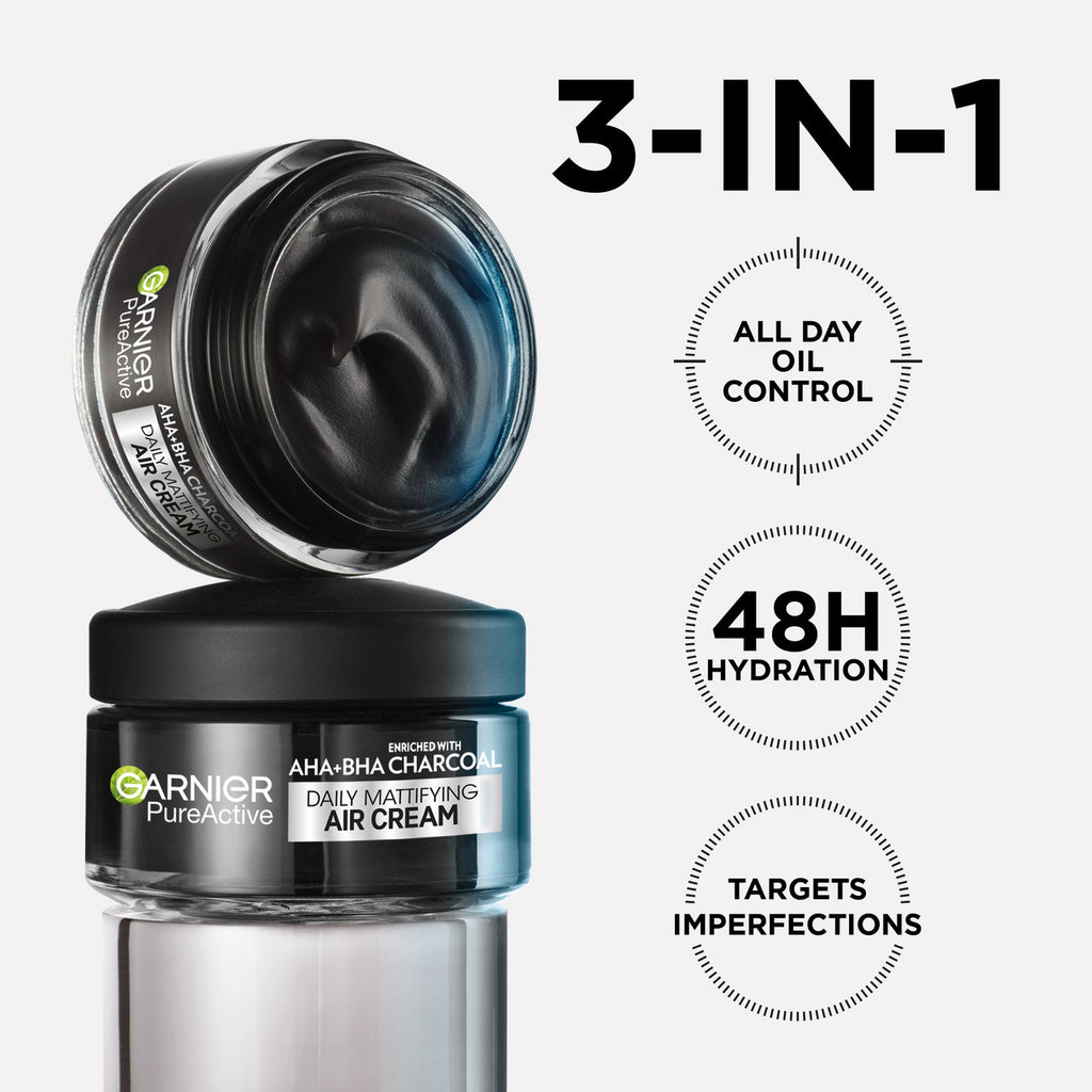 Garnier Pure Active AHA + Salicylic Acid Daily Mattifying Air Cream Moisturiser 50ml