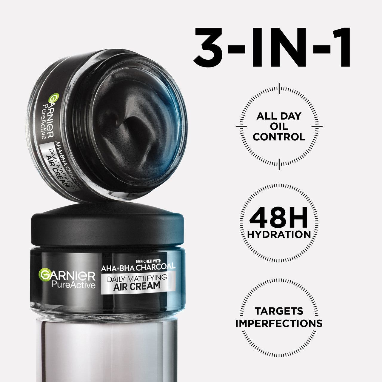 Garnier Pure Active AHA + Salicylic Acid Daily Mattifying Air Cream Moisturiser 50ml