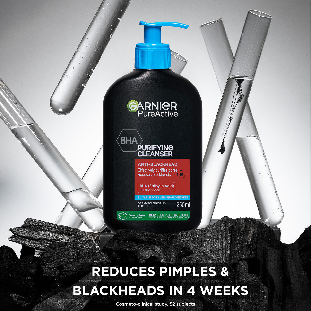 Garnier Pure Active Anti-Blackhead Charcoal Deep Cleanser 250ml