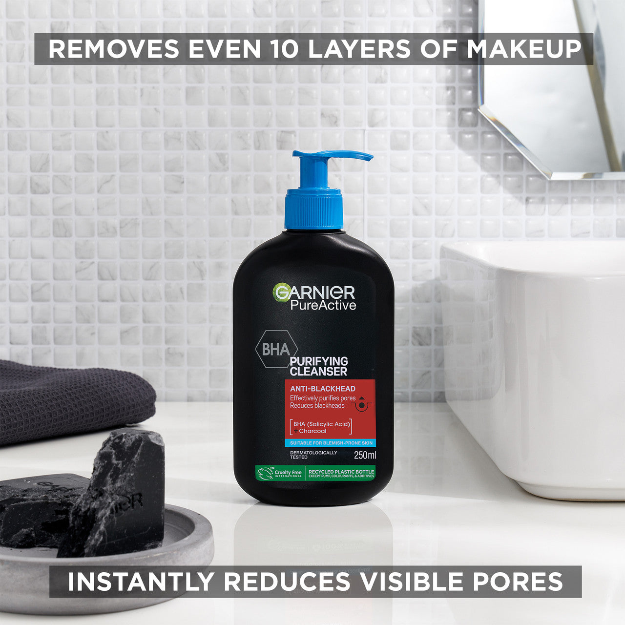Garnier Pure Active Anti-Blackhead Charcoal Deep Cleanser 250ml