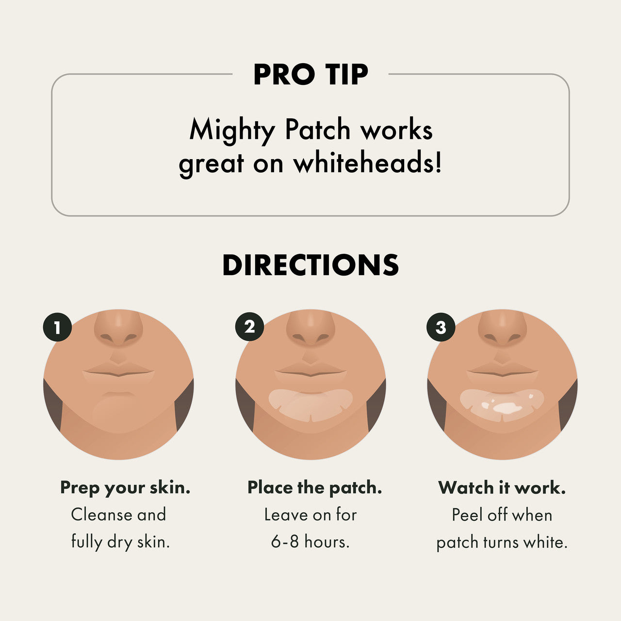 Hero Mighty Patch Chin Pimple Patches | Contour To Face | Large Patch | 8 pack