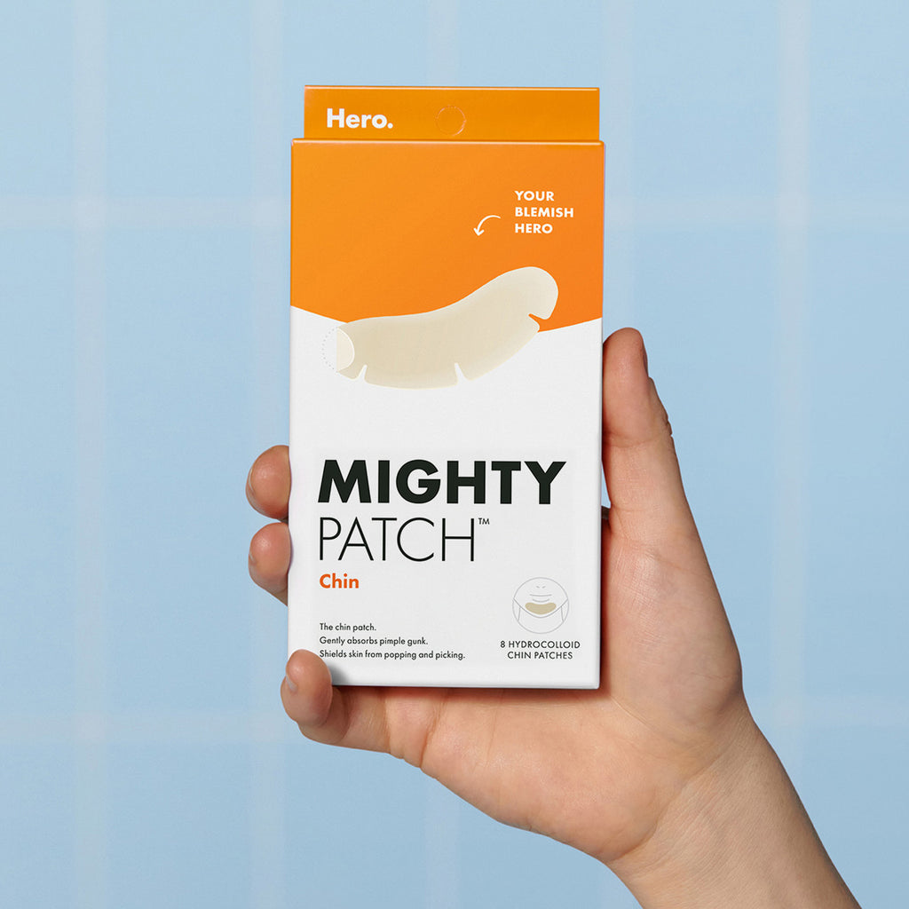 Hero Mighty Patch Chin Pimple Patches | Contour To Face | Large Patch | 8 pack