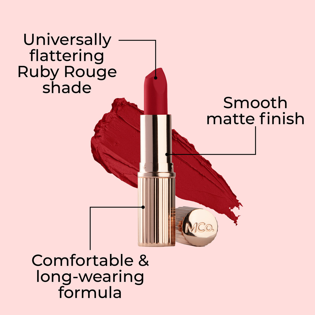 Creme Matte Luxe Lipstick - Ruby Rouge