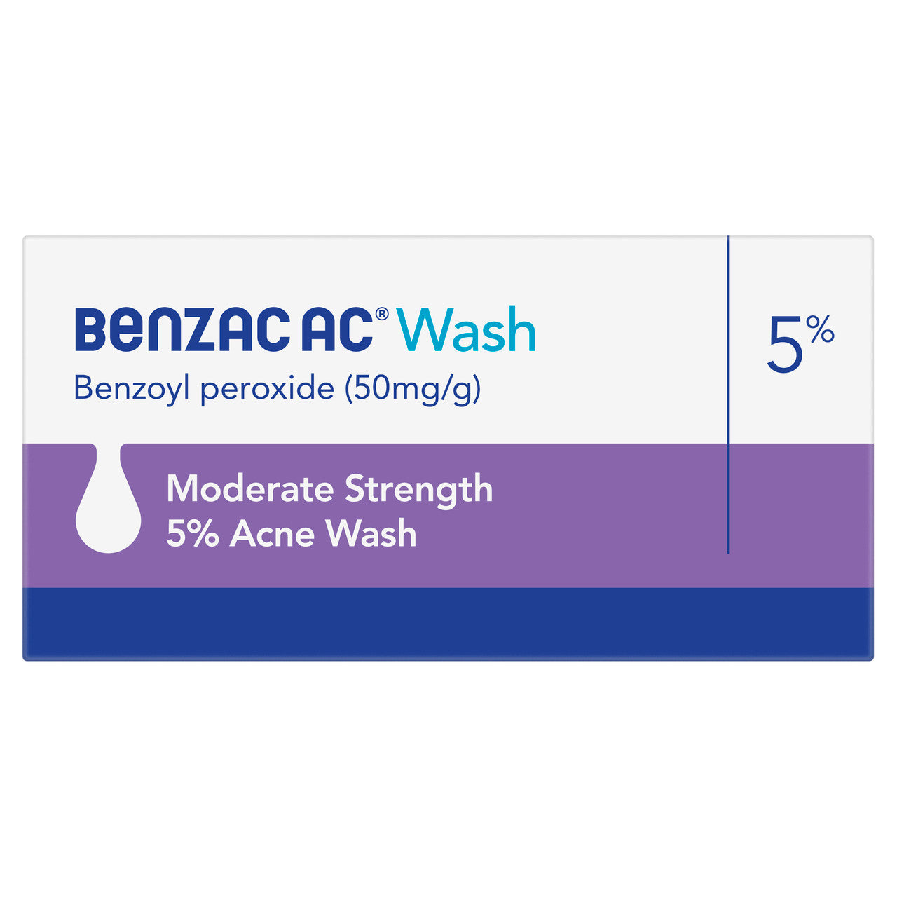 Benzac AC Moderate Strength 5% Acne Wash 200mL, Body Wash