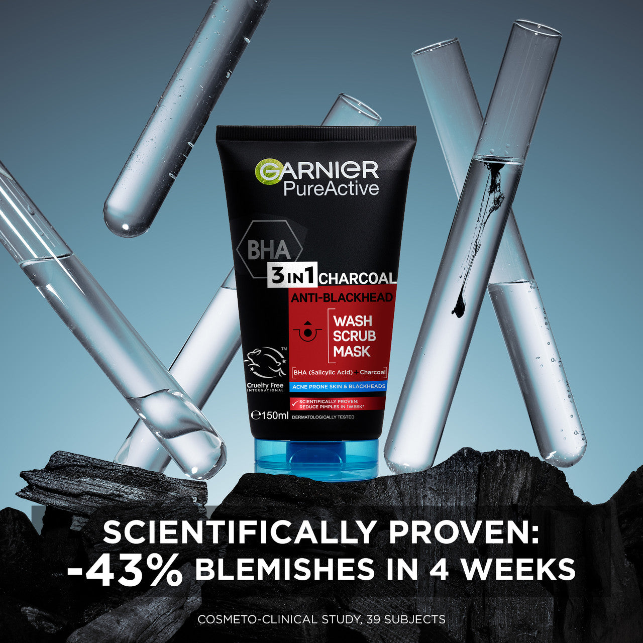 Garnier Pure Active Intensive Charcoal 3-in-1 Wash