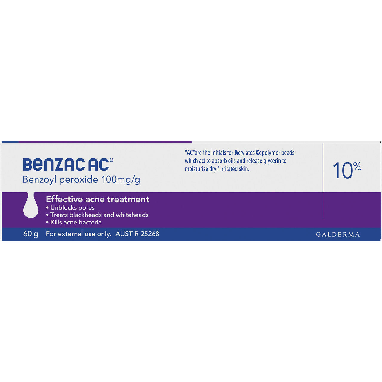 Benzac AC High Strength 10% Acne Gel 60g, Acne Treatment