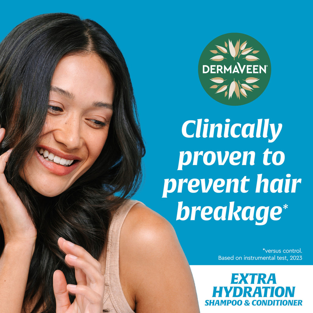 DermaVeen Hair + Scalp Extra Hydration Shampoo For Sensitive Scalps and Dry Hair 500mL