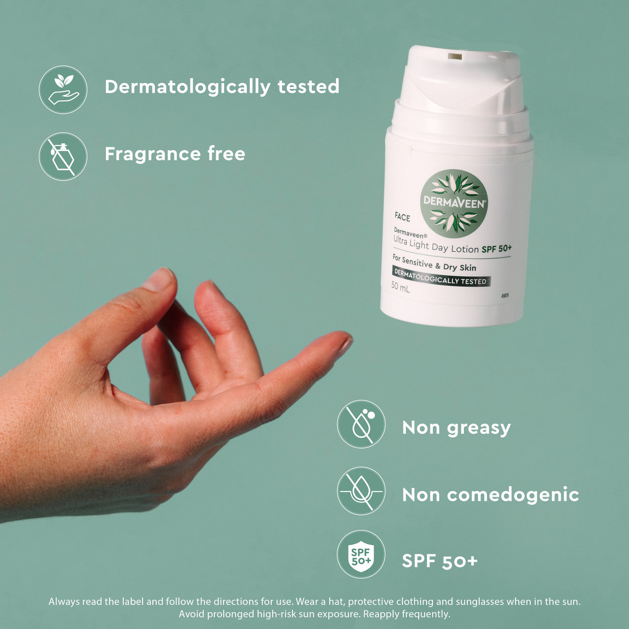 DermaVeen Ultra Light Day Lotion SPF50+ 50mL