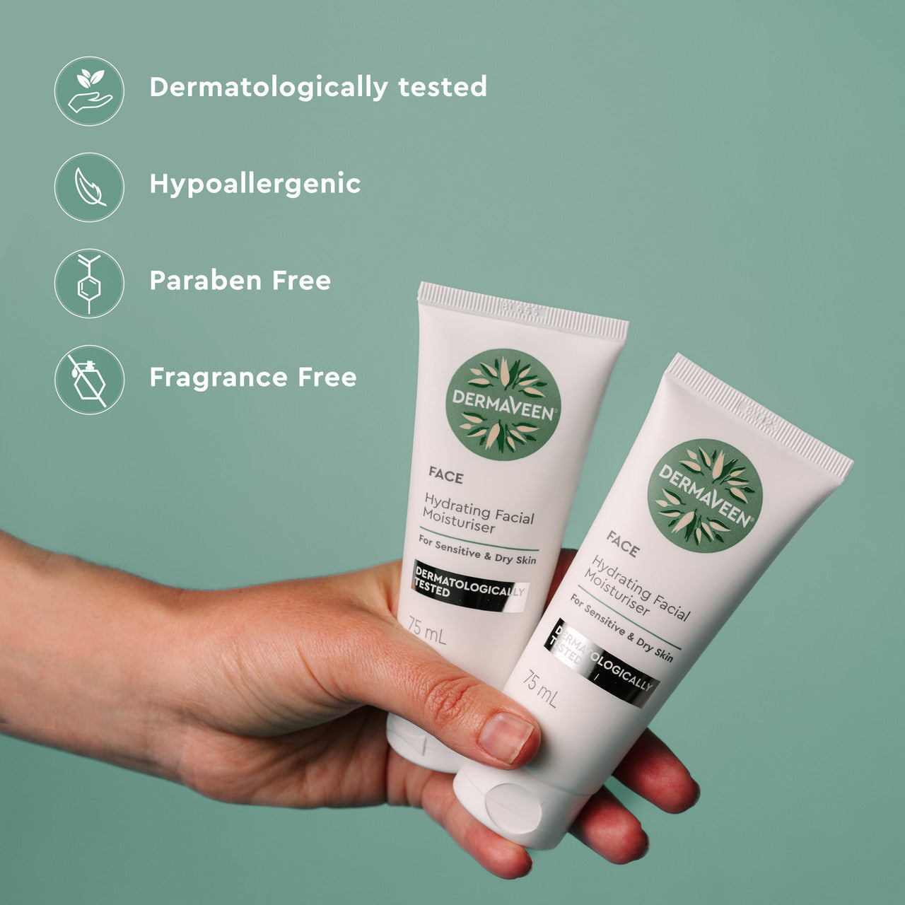 DermaVeen Hydrating Facial Moisturiser 75mL