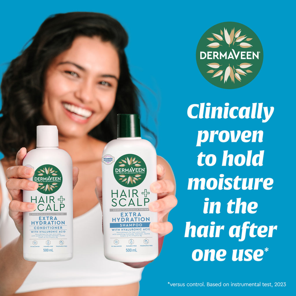 DermaVeen Hair + Scalp Extra Hydration Conditioner For Sensitive Scalps and Dry Hair 500mL