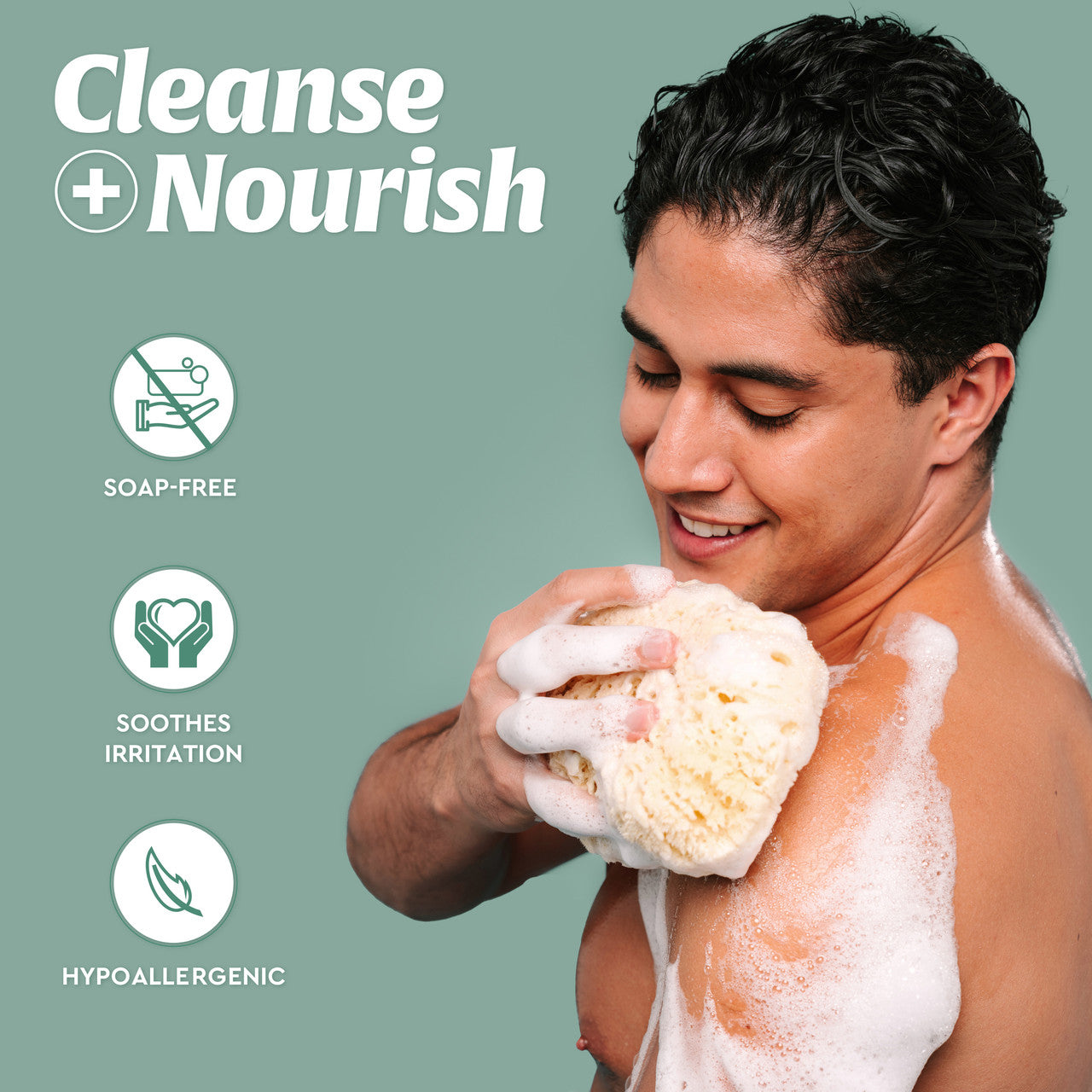 DermaVeen Daily Nourish Soap-Free Cleansing Bar for Dry & Sensitive Skin 115g