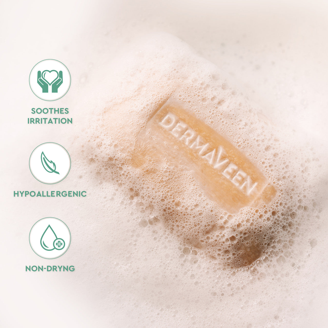 DermaVeen Daily Nourish Soap-Free Cleansing Bar for Dry & Sensitive Skin 115g