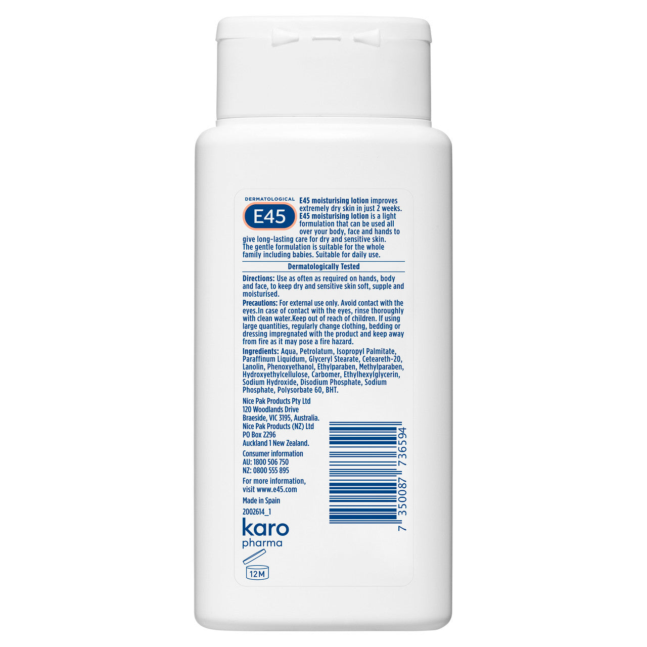 E45 Moisturising Lotion 200mL