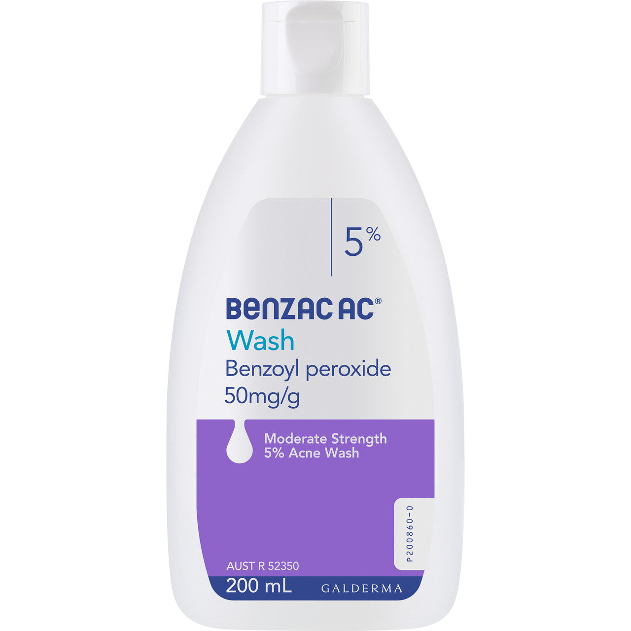 Benzac AC Moderate Strength 5% Acne Wash 200mL, Body Wash