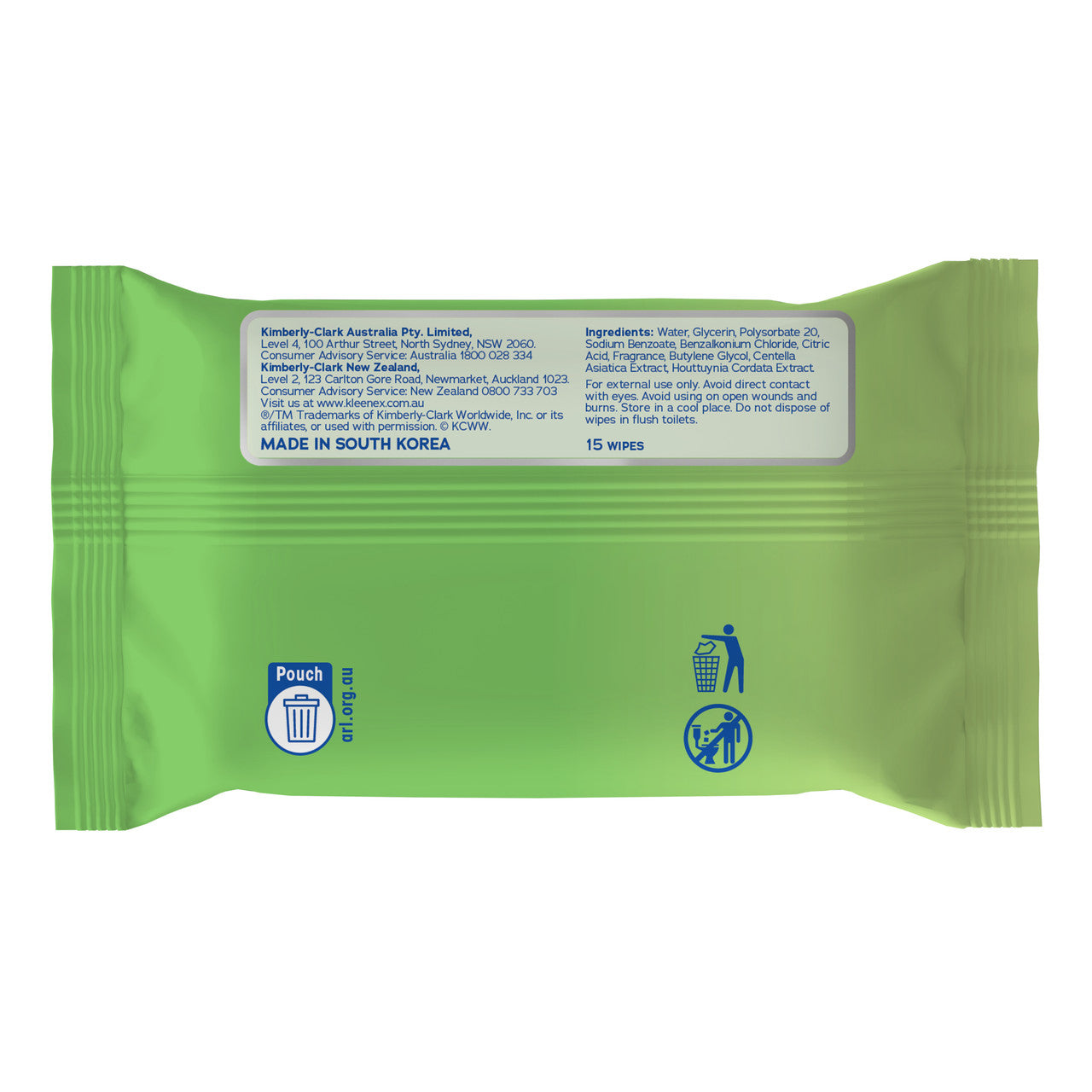 Kleenex Anti-Bacterial To-Go Wipes 15 Pack