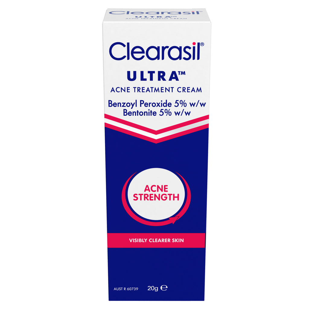 Clearasil Ultra Acne Treatment Extra Strength Face Cream Reduce Pimples 20g