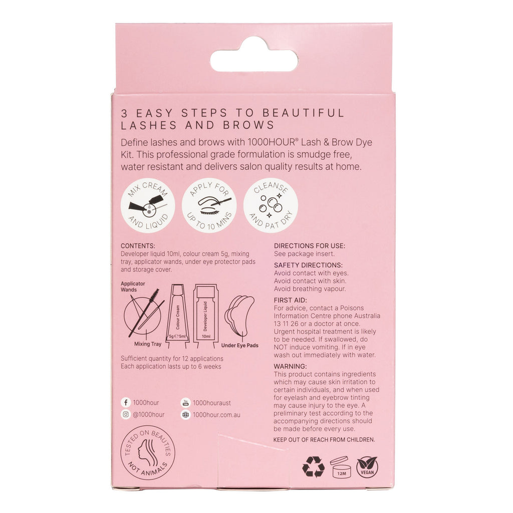 1000HOUR Lash & Brow Dye Kit - Dark Brown
