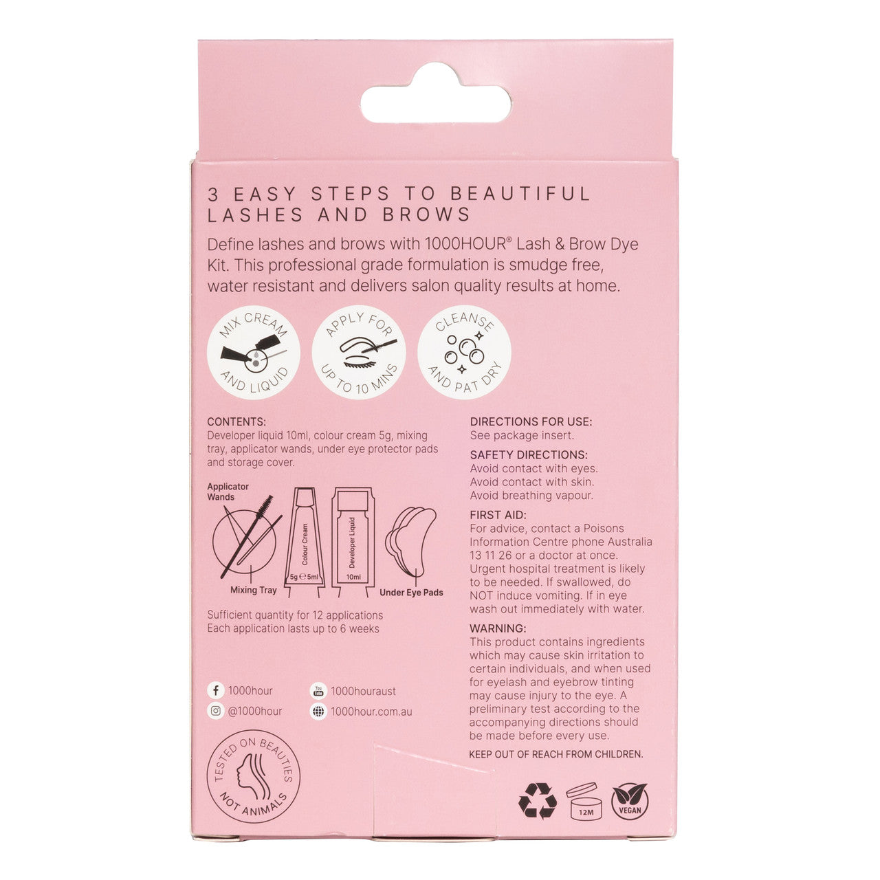 1000HOUR Lash & Brow Dye Kit - Brown/Black