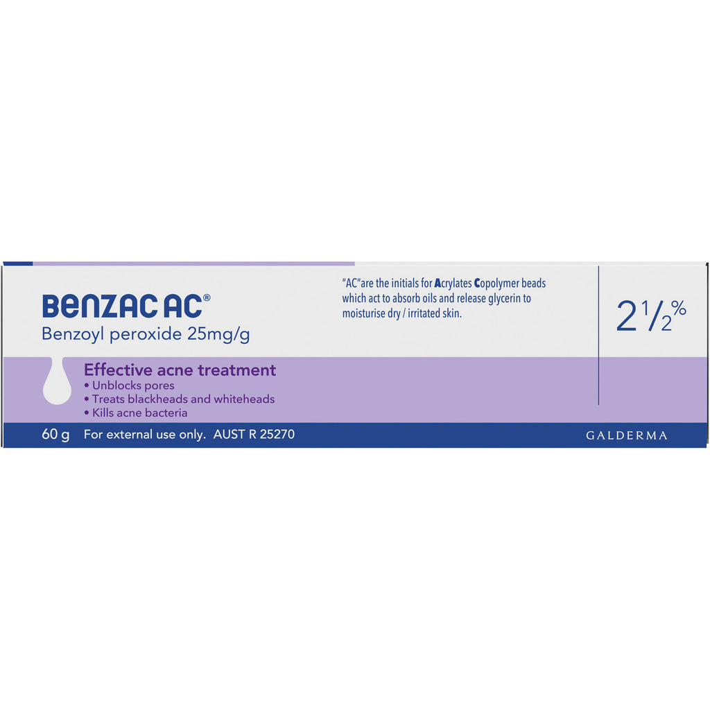Benzac AC Mild Strength 2.5% Acne Gel 60g, Acne Treatment